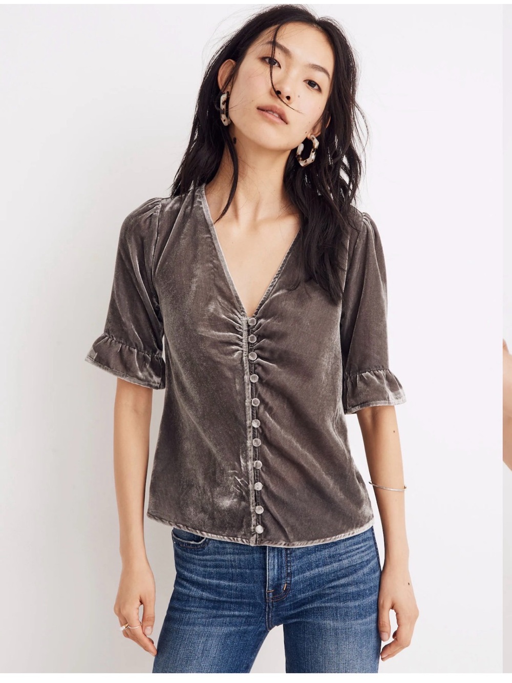 Madewell Velvet Daylight Top
